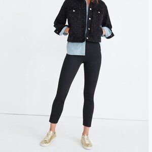 Madewell Fraser Slim Stretchy Sleek Streamlined TruTone Solid Dark Pants 6